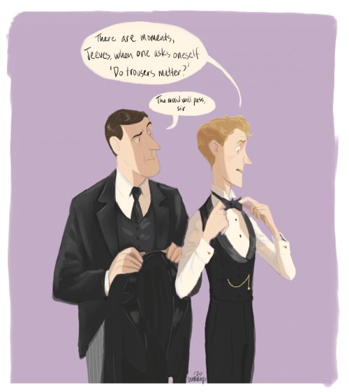 More Jeeves and Wooster, from The Code of the Woosters. A philosophical Bertram requires careful man