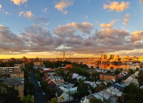 My hometown, from my balcony. Sydney, Australia