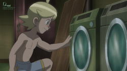 th3dm0n:  Clemont - Laundry Day  Original Artwork (Screenshot) is from the Pokemon X&amp;Y Anime Series,  Episode “Toki o Kakeru Satoshi! Rotom no Negai!!”, edited by dm0n.© Names &amp; Characters are Copyrighted by Pokémon/Nintendo.No copyright