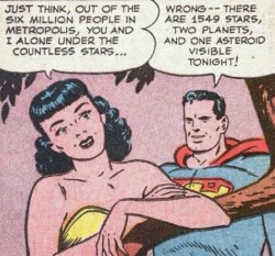 barefootmarley:  wrong superman vs. lois lane’s lack of astronomical knowledge from superman 71 page 25 