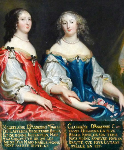 Portraits of Magdeleine d'Angennes,Duchesse de La Ferté Senneterre (1624-1714) and her sister Cather