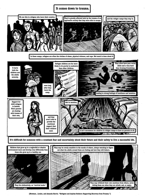 An English finals assignment I had to do about trauma and success, I got to make it a comic! Citatio