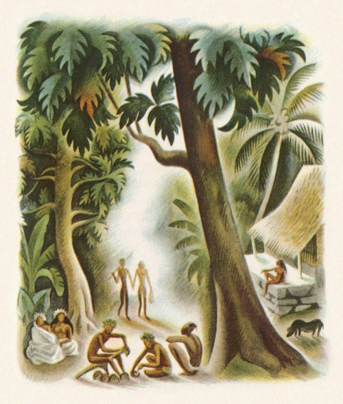 Porn Illustration by Miguel Covarrubias, from Typee: photos