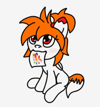 kairi-the-filly: Younger Kairi is here to show you a colorful picture she drew =~=