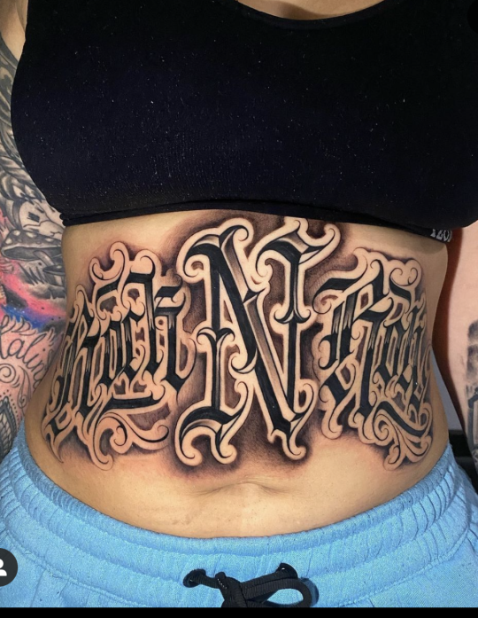 Tattoo tagged with stomach black big languages liofaamasino arabian  english tatuaje font lettering tatuajes english word word   inkedappcom