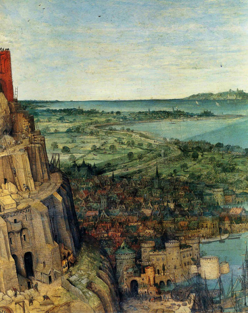 babelziggurat:Tower of Babel (detail).Pieter Bruegel the Elder ~ 1563• Bibliothèque Infernale on FB