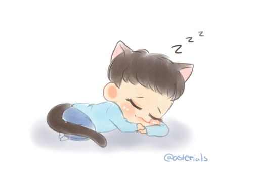 asterials: sleeping kitty jongdae (shh don’t wake him up) (๑´♡`๑) do not edit or reuploa