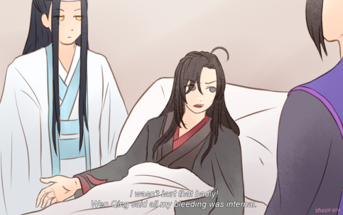 zhepf-xiv: I binged watched B99 last month and listed down scenes that’ll fit mdzs heh. This i