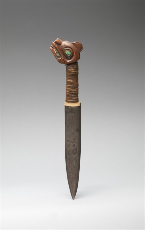 met-africa-oceania: Knife, Arts of Africa, Oceania, and the AmericasMedium: Wood, metal, abalone she