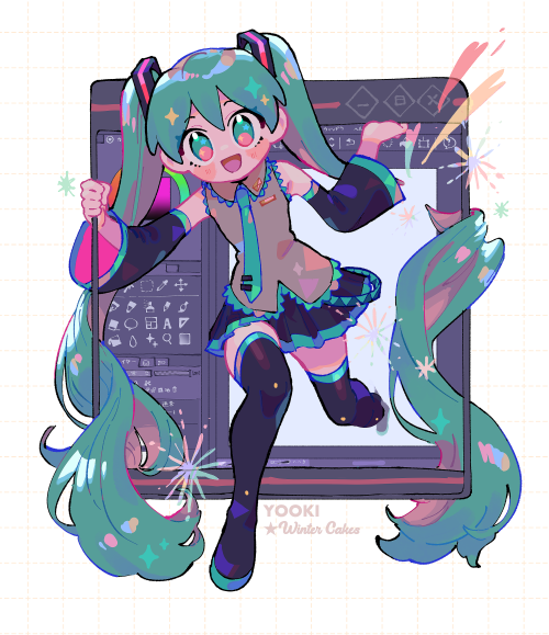Miku coming out of Clip Studio✨