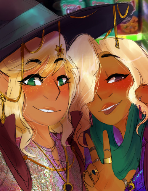 zonerloners:chillchecks:boys like the summer we gold[image description: An illustration of Lup and T