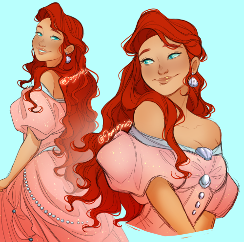 Did some cool down drawings of Ariel after working! Always a comfort to be drawing Disney princesses