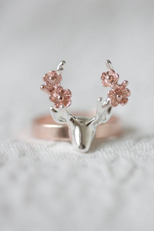 somethingmore999:Deer RingBird RingCoral RingTwig Ring