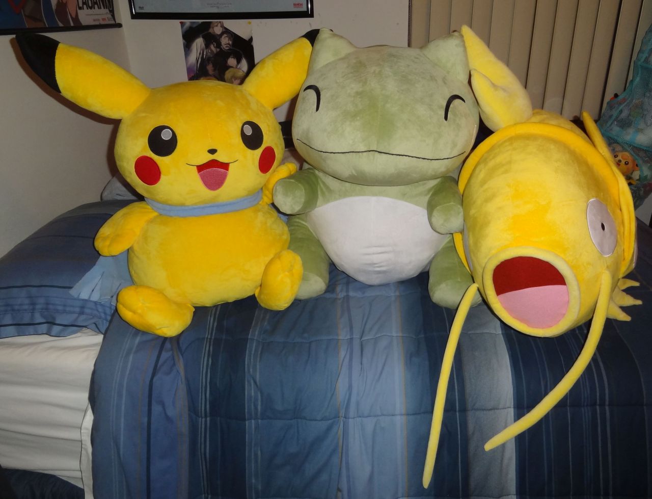 pacificpikachu:I believe these three are the biggest plush in my collection! (It