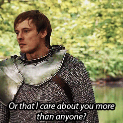 searedontomyhearts:  Merthur AU  Arthur finds it’s not as difficult as he thought to tell Merlin how he feels. Part 1 Part 2 