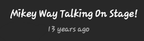 The One And Only Time He Ever Has