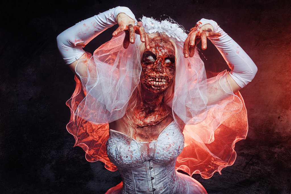 midnightmurdershow:  Zombie Bride by elenasamko 