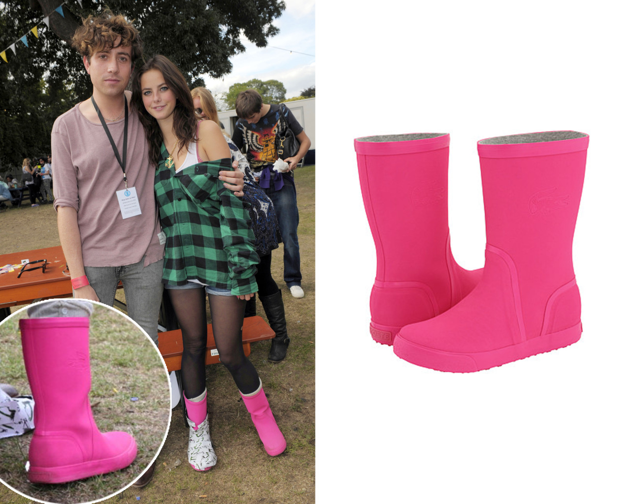 kaya — What: Lacoste Welby Fluo Rain Boots Where:...