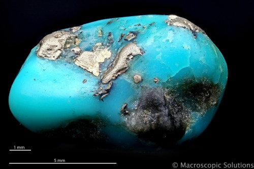 Turquoise with pyriteOnly a handful of minerals have given their name to a commonly used color. This