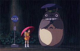 aprettyfire:  Studio Ghibli + Rain 