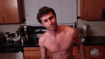 deenstoya:  @jamesdeen naked in his kitchen….what else would be new?  even mr.