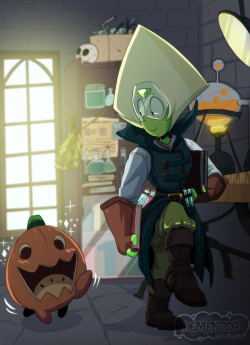 dement09:  Alchemist/wizzard Peridot commission