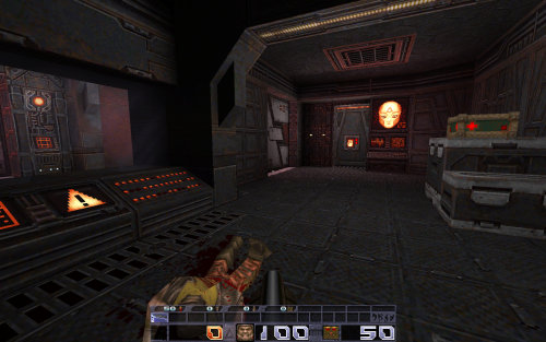 Screenshot from Quake featuring Makkon tech textures.