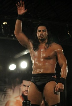 rwfan11:  ….”Um, hello….I’m sexy ….remember…pick me to work on RAW!” - Roman Reigns (during his developmental days)