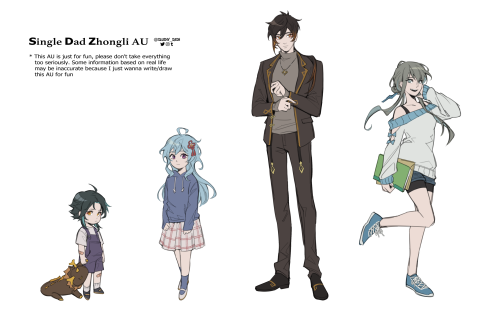 2 Years Ago I Made A Single Dad Zhongli AU On A Whim… But Now Im Bringing It Back Because We Have A