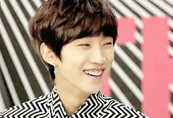 jinvoung:a gifset of jinyoung laughing - requested by anon