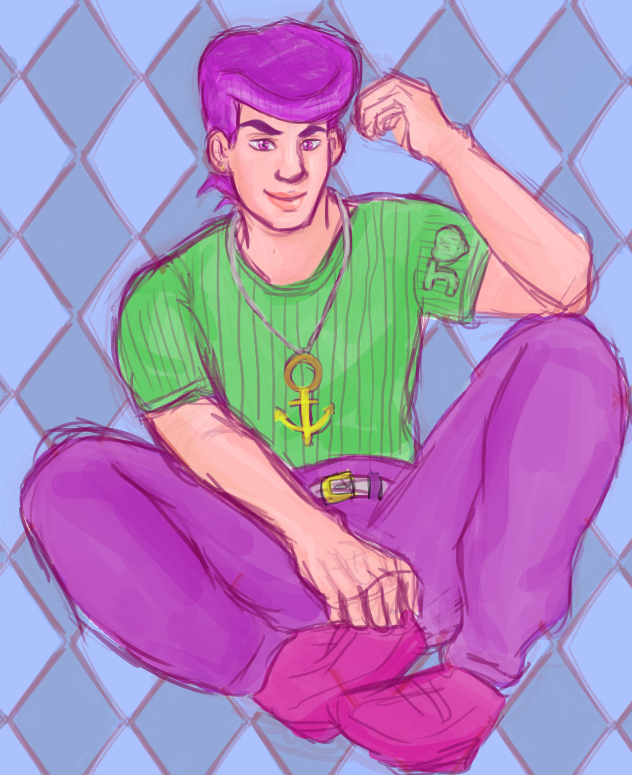 littleblobs:  i was talking to someone all morning about diu so have this josuke 