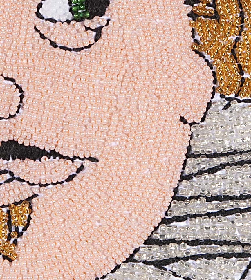 michaelaaronmcallister:  William Shakespeare Beaded Embroidery/5.5 Inches x 6 Inches/2009