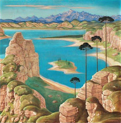 Franz Schaden (1888-1938) “Mountain Landscape”, oil on canvas 63x60 cm.