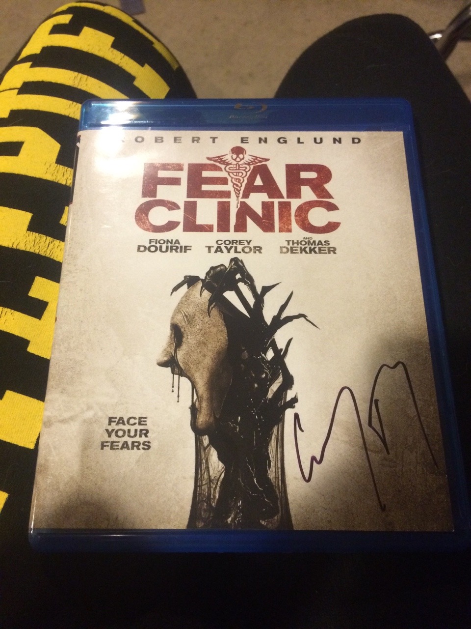 Fear Clinic blu-ray robert englund autographed by corey taylor slipknot best buy 