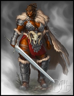 orcgirls:Ulla, Half-Orc Barbarian by Trollfeetwalker on @DeviantArt