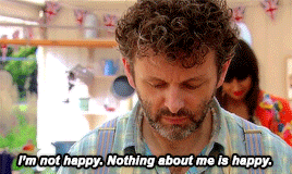 captaincrowley:michael sheen being an absolute mood on the great comic relief bake off