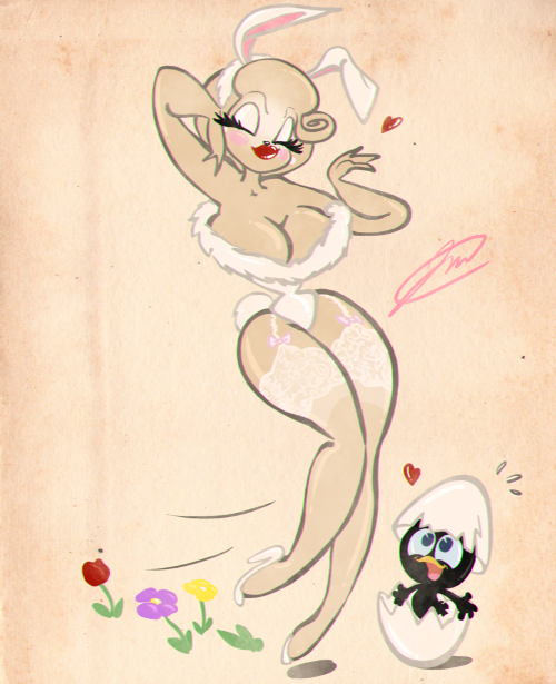 LA FLUFFY miss Dolly! also the adorable tiny black chick is Calimero, an Italian icon toon ♥ 