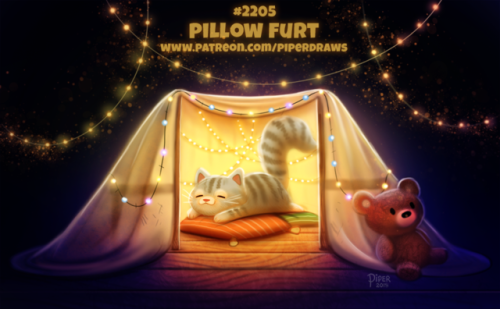 cryptid-creations - Daily Paint 2205. Pillow FurtPrints and...