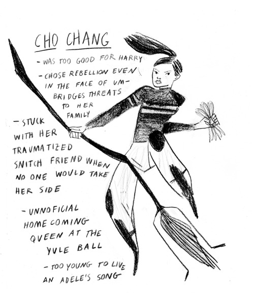 bloodyhellharry:Underrated Harry Potter CharactersShe’s Cho Chang, head cheerleader, homecoming quee