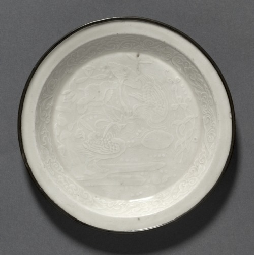 Dish with Ducks in Lotus Pond: Ding Ware, 12, Cleveland Museum of Art: Chinese ArtSize: Diameter: 14
