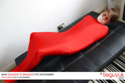 tieguyuk:  Max gets gagged ‘n’ bagged today on tieguyuk and lets just say it’s pretty obvious he enjoyed it ;-) Members can log in now and check it out. Enjoy and thanks for supporting the site. Have a great weekend! 