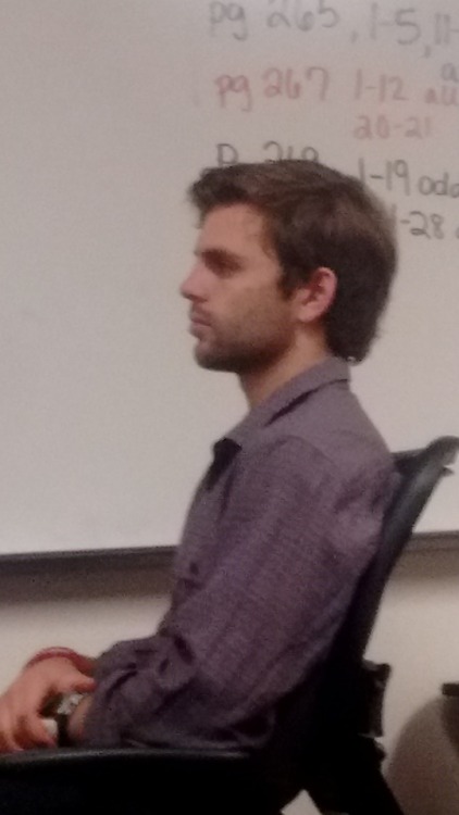 thebookwormwithnofriends: Guys, I shart you not, my new teacher looks EXACTLY like Sebastian Stan!!
