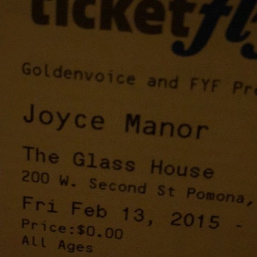 XXX Will be a great night! #JoyceManor #TheGlassHouse photo