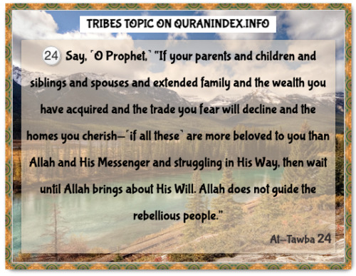 Discover Quran Verses about #Tribes @ quranindex.info/search/tribes [9:24] #Quran #Islam