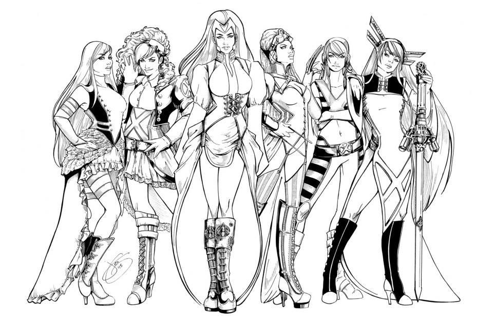 bear1na:  Steampunk X-Ladies - Psylocke, Rogue, Jean Grey, Storm, X-23, and Magik