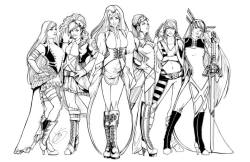 Bear1Na:  Steampunk X-Ladies - Psylocke, Rogue, Jean Grey, Storm, X-23, And Magik