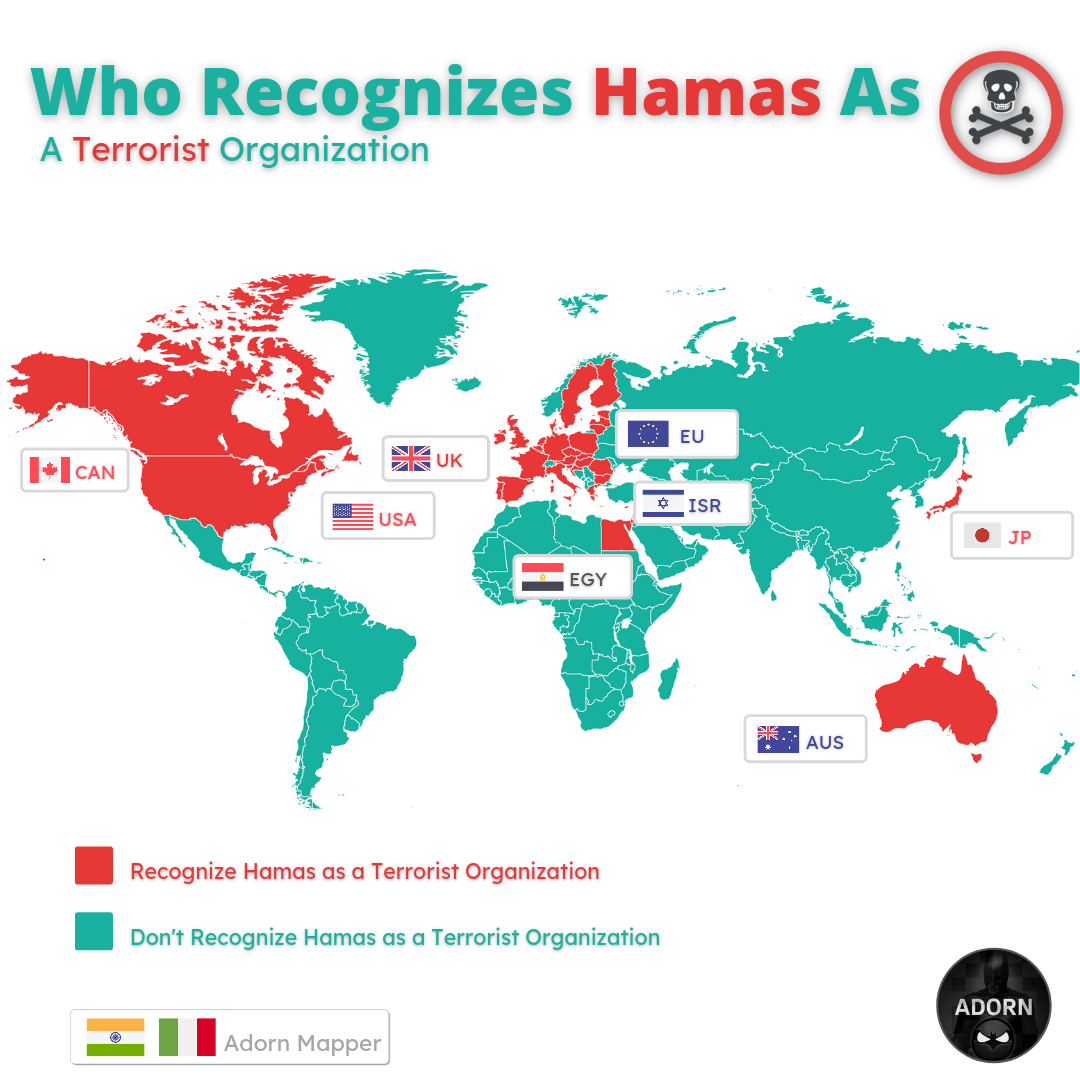 Who recognizes hamas as a terrorist organization maps on the web