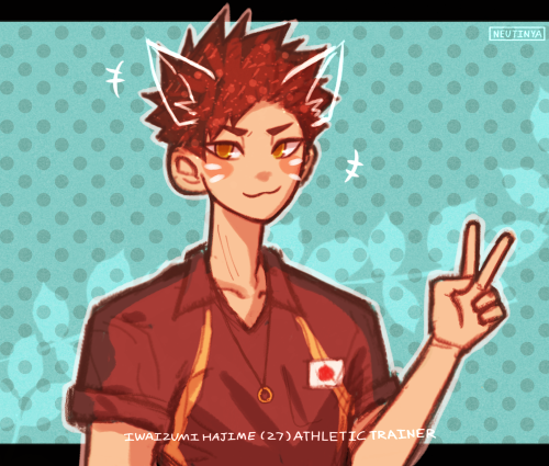 Iwa Go NyahIwaizumi Hajime (27) Athletic Trainer Owns My Heart-Tired A Different Way Of Doing The Colouring