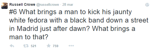 jadenvargen:  every once in a while i go through russell crowe’s twitter and somehow i always end up vaguely worried 