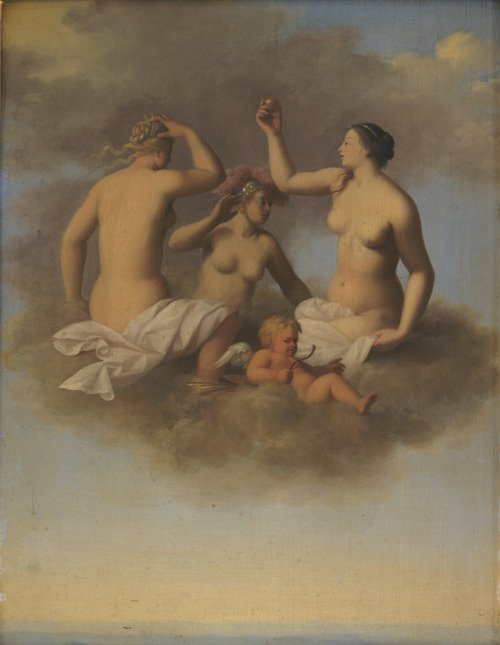 hildegardavon:Toussaint Gelton, ca.1630-1680 Juno, Minerva and Venus with Cupid, n/d, oil on panel, 